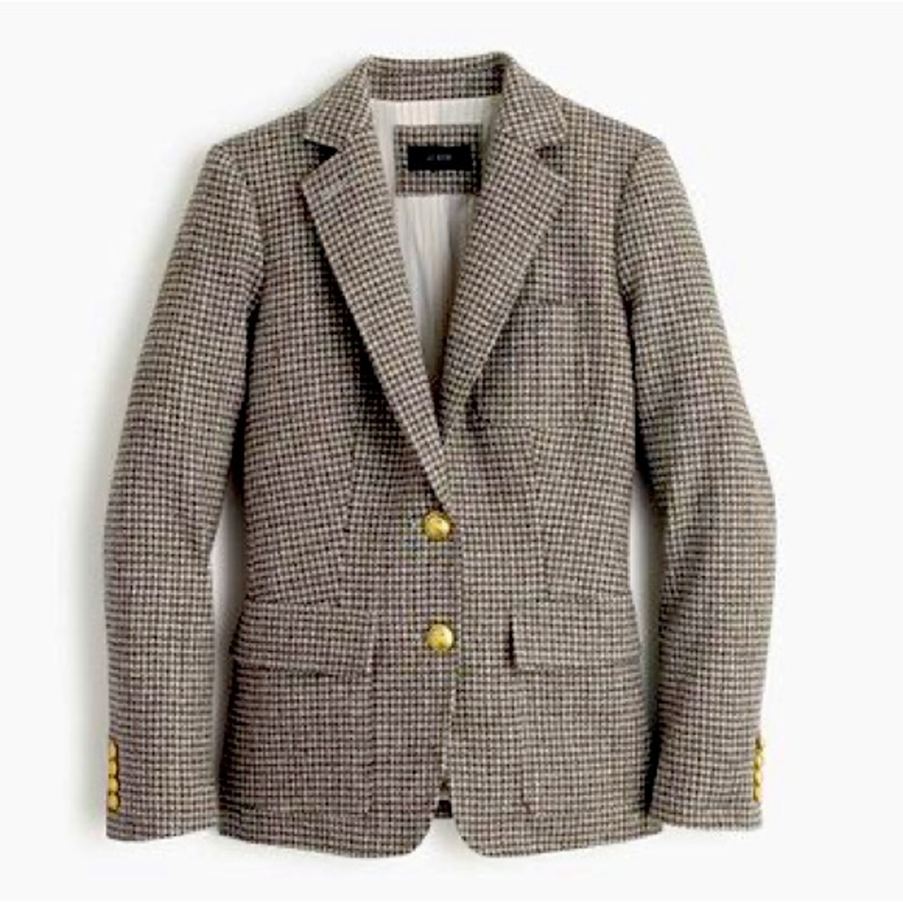 J.Crew Rhodes Blazer Puppytooth Petite 0P like new